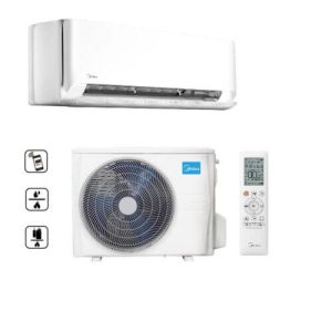 MIDEA BREEZELESS E MCB-09-SP OLDALFALI SPLIT KLÍMA CSOMAG 2,6 KW